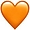 orangefarbenes Herz