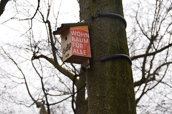 ÖDP Nistkasten in der Hasenheide