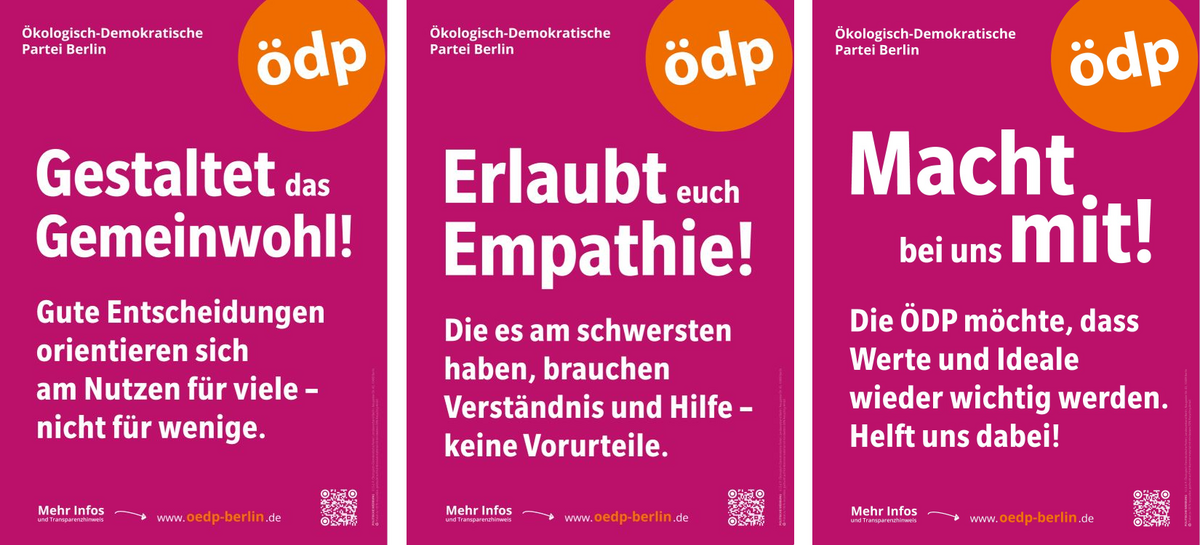 Drei der sieben Plakatmotive der Kampagne "Rettet den Respekt!"