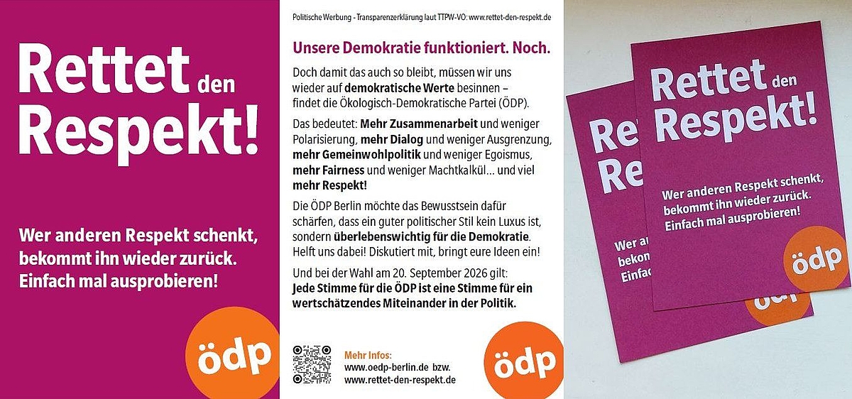 Flyer der ÖDP Berlin 2026